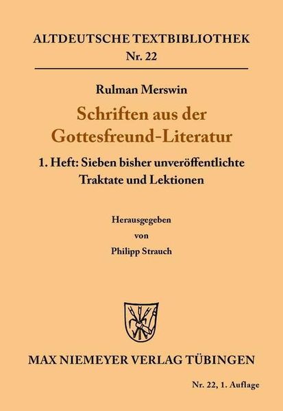 Produktbild: Schriften aus der Gottesfreund-Literatur