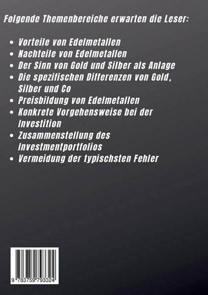 Produktbild: Investieren in Edelmetalle