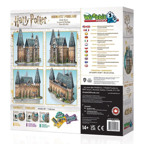 Produktbild: Hogwarts Clocktower Harry Potter (420 Teile) - 3D-Puzzle