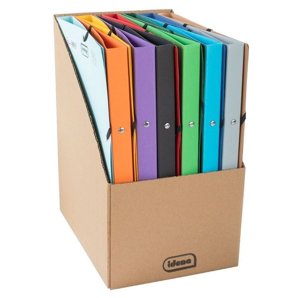 Produktbild: Idena Display Ringb&uuml;cher 2 Ringe DIN A4 20mm 12 St&uuml;ck aus Karton inkl. Stehsammler