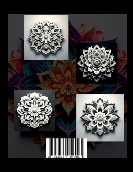 Produktbild: 3D Mandala Malbuch &bdquo;Black & White&ldquo;