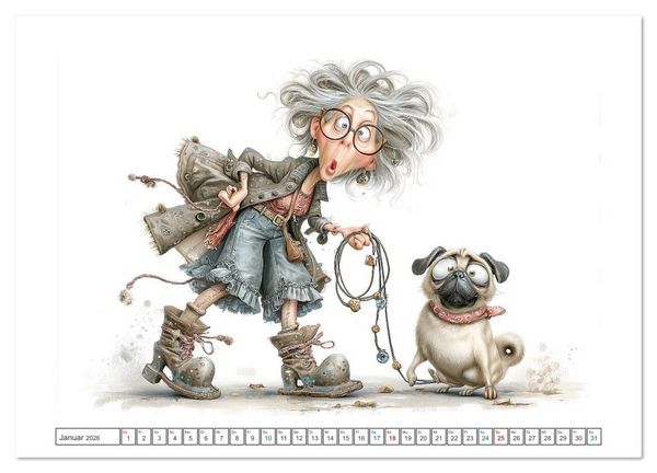 Produktbild: Wuff und weg! (Wandkalender 2026 DIN A4 quer), CALVENDO Monatskalender