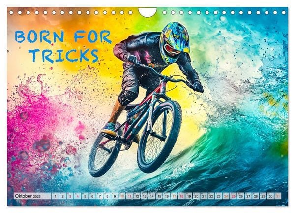 Produktbild: BMX - Coole Slogans (Wandkalender 2026 DIN A4 quer), CALVENDO Monatskalender