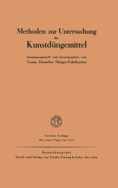 Produktbild: Methoden zur Untersuchung der Kunstd&uuml;ngemittel