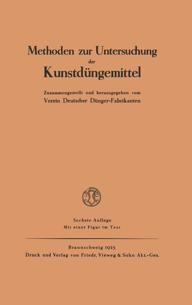 Produktbild: Methoden zur Untersuchung der Kunstd&uuml;ngemittel