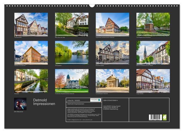 Produktbild: Detmold Impressionen (Wandkalender 2026 DIN A2 quer), CALVENDO Monatskalender
