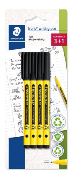Produktbild: STAEDTLER Noris&reg; writing pen 307, 4 x Fineliner, schwarz, 307-9 BK4