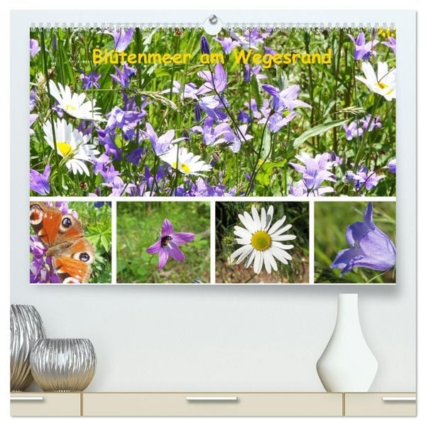 Produktbild: Bl&uuml;tenmeer am Wegesrand (hochwertiger Premium Wandkalender 2026 DIN A2 quer), Kunstdruck in Hochglanz