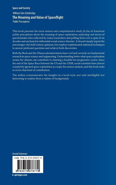 Produktbild: The Meaning and Value of Spaceflight