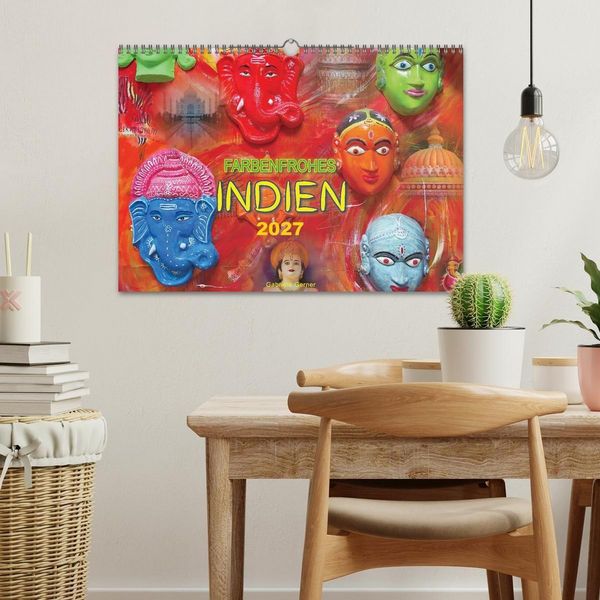 Produktbild: Farbenfrohes Indien (Wandkalender 2027 DIN A3 quer), CALVENDO Monatskalender