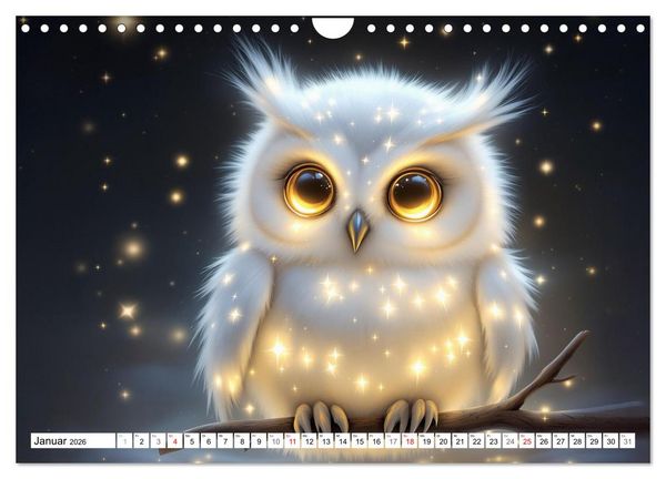 Produktbild: Leuchtende Tierbabys (Wandkalender 2026 DIN A4 quer), CALVENDO Monatskalender