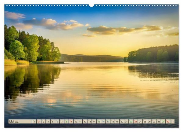 Produktbild: Mecklenburger - Seen (hochwertiger Premium Wandkalender 2027 DIN A2 quer), Kunstdruck in Hochglanz