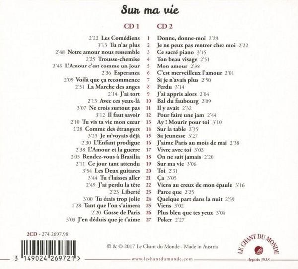 Produktbild: Sur Ma Vie