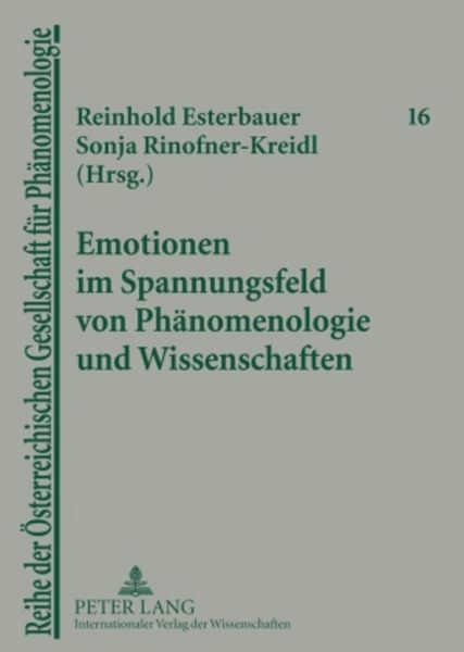 Produktbild: Emotionen im Spannungsfeld von Ph&auml;nomenologie und Wissenschaften