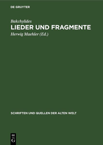 Produktbild: Lieder und Fragmente