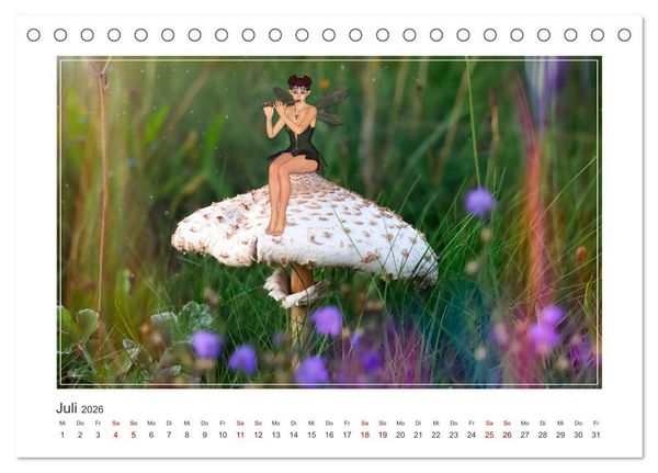 Produktbild: Pilze im Elfenwald (Tischkalender 2026 DIN A5 quer), CALVENDO Monatskalender