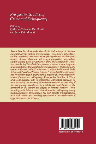 Produktbild: Prospective Studies of Crime and Delinquency