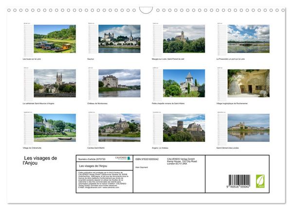Produktbild: Les visages de l'Anjou (Calendrier mural 2026 DIN A3 vertical), CALVENDO calendrier mensuel