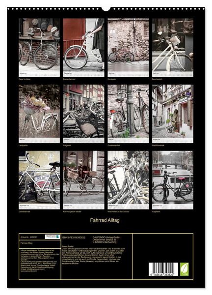 Produktbild: Fahrrad Alltag (Wandkalender 2026 DIN A2 hoch), CALVENDO Monatskalender