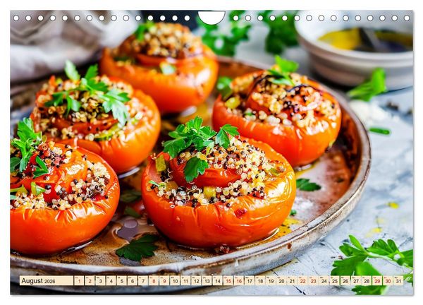 Produktbild: Alles Tomate oder was?! - Herzhafte Speisen rund um die Tomate (Wandkalender 2026 DIN A4 quer), CALVENDO Monatskalender