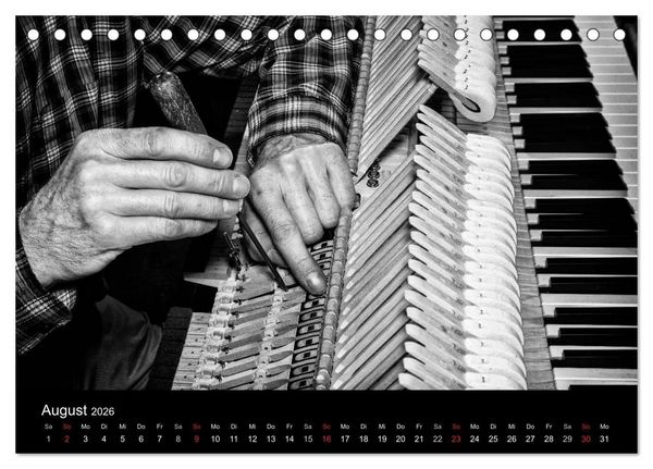 Produktbild: Klavierbau (Tischkalender 2026 DIN A5 quer), CALVENDO Monatskalender
