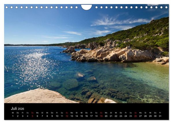 Produktbild: Sardinien / CH-Version (Wandkalender 2026 DIN A4 quer), CALVENDO Monatskalender