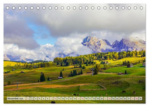 Produktbild: S&uuml;dtirol Impressionen (Tischkalender 2026 DIN A5 quer), CALVENDO Monatskalender