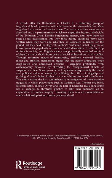 Produktbild: The Horror Plays of the English Restoration
