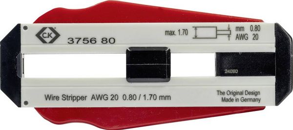 Produktbild: C.K T3756 80 Drahtabisolierer Geeignet f&uuml;r PVC-Dr&auml;hte, PTFE-Dr&auml;hte 0.80mm (max)
