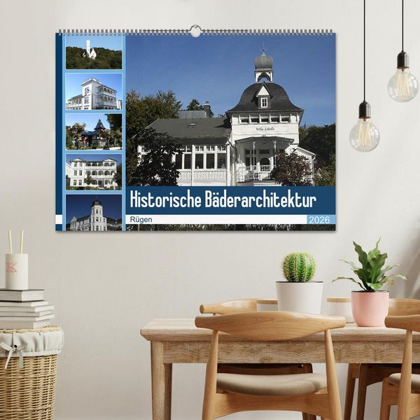 Produktbild: Historische B&auml;derarchitektur R&uuml;gen (Wandkalender 2026 DIN A2 quer), CALVENDO Monatskalender
