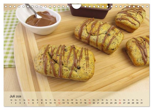 Produktbild: Mug Cakes, Minigugel, Tartelettes und andere kleine Kuchen (Wandkalender 2026 DIN A4 quer), CALVENDO Monatskalender