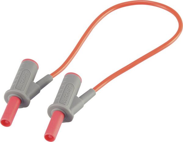 Produktbild: VOLTCRAFT MSB-501 Sicherheits-Messleitung Lamellenstecker 4 mm Lamellenstecker 4 mm 25.00 cm Rot 1 St.