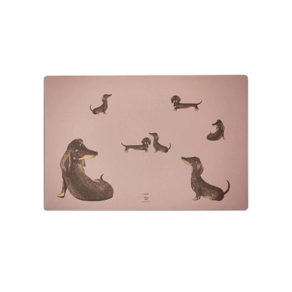 Produktbild: Scriptum Schreibtischunterlage f&uuml;r Kinder Dackel berry - 60 x 40 cm - aus premium Vinyl