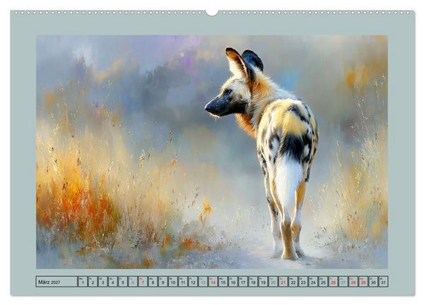Produktbild: Wildhunde. Afrikas erfolgreiche J&auml;ger (Wandkalender 2027 DIN A2 quer), CALVENDO Monatskalender