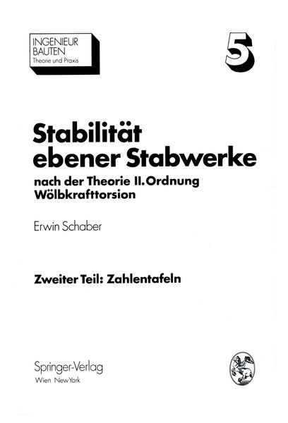 Produktbild: Stabilit&auml;t ebener Stabwerke