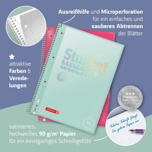 Produktbild: Brunnen Collegeblock A4 Lin27 Lama ZENart