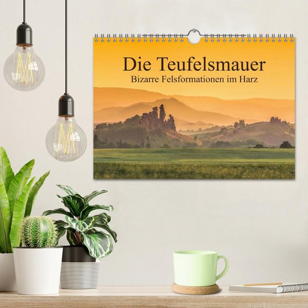 Produktbild: Die Teufelsmauer - Bizarre Felsformationen im Harz (Wandkalender 2026 DIN A4 quer), CALVENDO Monatskalender