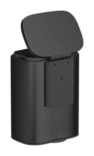 Produktbild: Wand-Kosmetikeimer Mod. Sare Schwarz 5 L, Easy Close Absenkautomatik