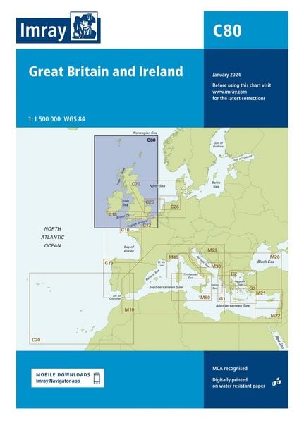 Produktbild: C80 Great Britain and Ireland, Imray Chart