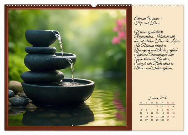Produktbild: Feng Shui - Symbole f&uuml;r die Harmonie des Qi (Wandkalender 2026 DIN A2 quer), CALVENDO Monatskalender