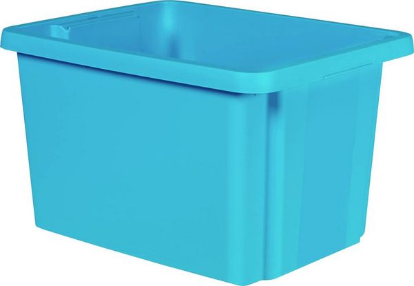 Produktbild: Curver 225501 Drehstapelbeh&auml;lter ESSENTIALS Drehstapelbox 26L, blau stapelbar Blau 1St.