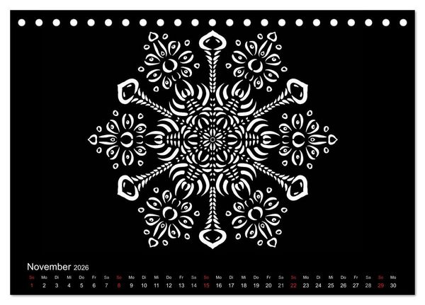 Produktbild: Entspannung und Ruhe durch Mandalas (Tischkalender 2026 DIN A5 quer), CALVENDO Monatskalender