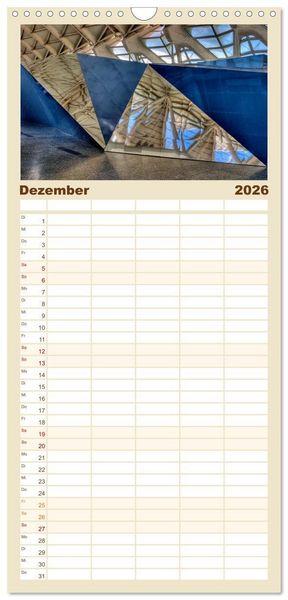 Produktbild: Familienplaner 2026 - Moderne Architektur in Valencia mit 5 Spalten (Wandkalender, 21 x 45 cm) CALVENDO