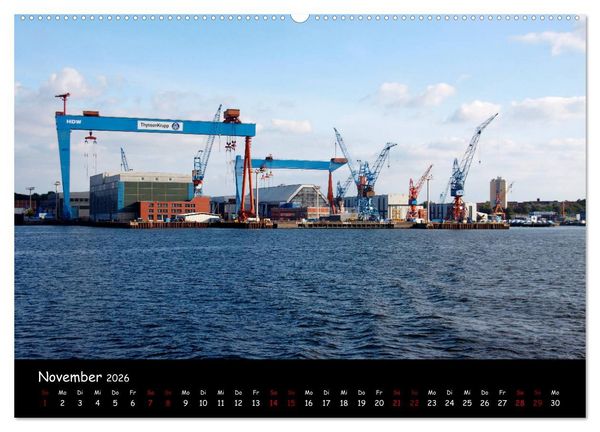 Produktbild: Kiel - Stadt an der F&ouml;rde (hochwertiger Premium Wandkalender 2026 DIN A2 quer), Kunstdruck in Hochglanz