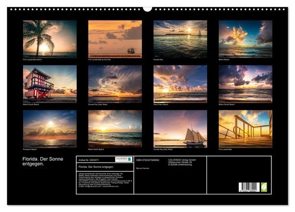 Produktbild: Florida. Der Sonne entgegen. (Wandkalender 2026 DIN A2 quer), CALVENDO Monatskalender