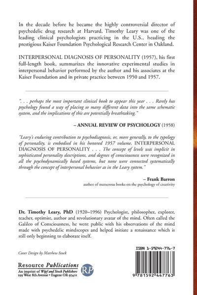 Produktbild: Interpersonal Diagnosis of Personality