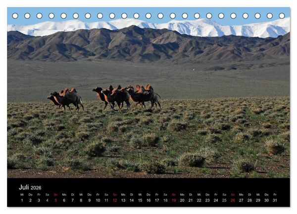 Produktbild: Einsame Mongolei (Tischkalender 2026 DIN A5 quer), CALVENDO Monatskalender