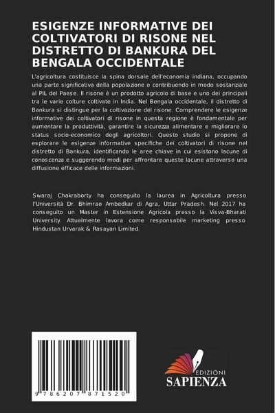 Produktbild: Esigenze Informative Dei Coltivatori Di Risone Nel Distretto Di Bankura Del Bengala Occidentale