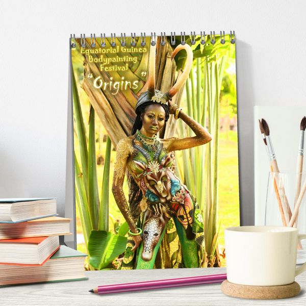 Produktbild: Equatorial Guinea Bodypainting Festival "Origins" (Tischkalender 2026 DIN A5 hoch), CALVENDO Monatskalender