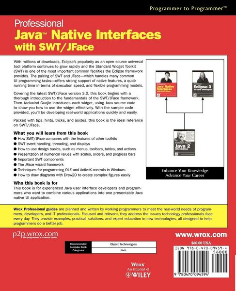 Produktbild: Professional Java Native Interfaces with SWT/JFace